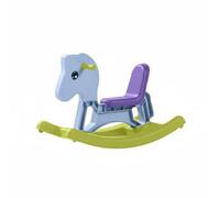 kowaku Cavallo a Dondolo per Bambini in Plastica Resistente PP Giocattolo da Cavalcare Gioco a Dondolamento Movimento Sicuro Adatto a Casa E Spazi Ludici Interni, Azzurro