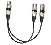 kowaku Cavo XLR Splitter Cavo Microfono Bilanciato Adattatore Terminali Resistenti Alla Corrosione Adatto per Mixer Palco Casa, Nero