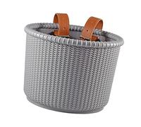 kowaku Cestino per Biciclette Bambini Accessori Bici Rattan Bambini con Cinghie Durevole Impermeabile Adatto per Uso all’Aperto Parco Cortile, Grigio