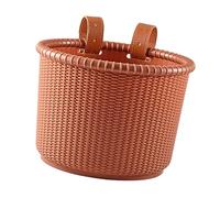 kowaku Cestino per Biciclette Bambini Accessori Bici Rattan Bambini con Cinghie Durevole Impermeabile Adatto per Uso all’Aperto Parco Cortile, Marrone