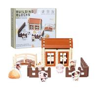 kowaku Children Building Blocks Blocchi Componibili per Bambini in Legno Supporta Gioco di Ruolo E Ricostruzione Aiuta Apprendimento Pratico Adatto per Cameretta Scuola