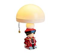 kowaku Children Night Light Lampada Notturna Bambini Luce Notte da Tavolo Lampada Comodino con Paralume a Cupola E Figura Decorativa Effetto Scultura in con, Regina