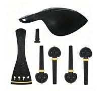 kowaku Componenti Violino Set Tailpiece Mentoniera Piroli Accessori Coordinati in Ebano per Setup Ordinato E Accordatura Fluida con Tocco Confortevole Adatti