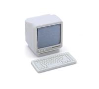 kowaku Computer in Miniatura per Casa Delle Bambole Computer Retro Desktop Plastica Pla Tastiera E Schermo Separati Stile Vintage Anni Ottanta E Novanta, 1 18