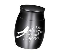 kowaku Contenitore Commemorativo per Animali Domestici E Baule Dei Ricordi con Chiusura a Vite Sicura, Adatto per Conservare Il Ricordo Degli Animali Domesti, Nero