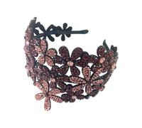 kowaku Copricapo Glitter Fiore Fascia per capelli Accessori Pettine antiscivolo Fascia rigida Fascia larga per famiglia Matrimoni Amici Ragazze