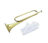 kowaku Corno da cavalleria portatile BB Bugle in ottone giallo con guanti Strumento musicale per orchestra di tromba da 47 cm