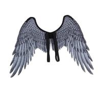 kowaku Costume da Angelo con di Piume, Accessorio di Moda per Feste di Compleanno a Tema, Nero