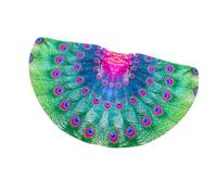 kowaku Costume da Pavone, Adorabile Accessorio per Feste in Maschera per Bambini, Verde Multicolore