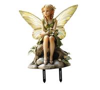 kowaku Decorazione da Esterno per Giardino delle Fate, Cartello in PVC, Ornamentale con Design Piatto, Adatta per Patii E Fioriere, 24.1x26.4 Cm