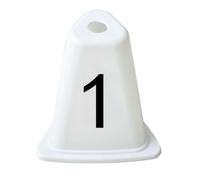 kowaku Delimitatore con Base Quadrata Resistente Marcatore di Tracciato in Plastica Alta Visibilità Segnapista per Associazioni Sportive, Numero 1
