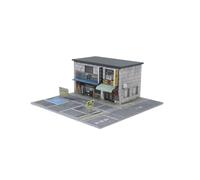 kowaku Diorama in 1:64 Dettagliato Modellino di Edificio con Base Urbano Modello da Tavolo per Modellisti, Esposizione, MO936409-1 64 Scena Del Ristorante Kubota