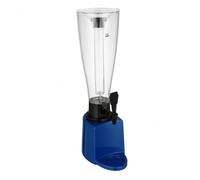 kowaku Dispenser di Birra Commerciale Torre Spillatore Caraffa con Beccuccio Vaschetta Raccogligocce Corpo Trasparente Profilo Materiale PC Acciaio Adatto, Blu, PC Ice Column