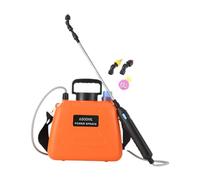 kowaku Dispositivo di Spruzzo Elettrico per Giardino con Ugelli per Nebbia E Controllo del Livello dell'Acqua, 6,5 Litri Arancione 26x30 cm