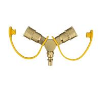 kowaku Divisore a Y per Propano, Attacco Rapido da 1/4 di Pollice, Divisore per Serbatoio Propano per Rimorchio per Barbecue