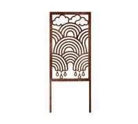 kowaku Divisorio da Esterno con Piedini Stabili | Rettangolare, Paravento da Giardino in Ferro Traforato, Ventilato, per Interni, Aiuole, sentieri, DCW260423020