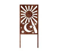 kowaku Divisorio da Esterno con Piedini Stabili | Rettangolare, Paravento da Giardino in Ferro Traforato, Ventilato, per Interni, Aiuole, sentieri, DCW260423022