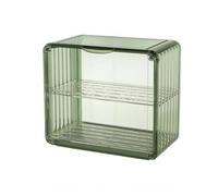 kowaku Drainage Rack Mensola per Tazze E Bicchieri Due Livelli Acrilico Trasparente Strutturata Durevole Drenante Adatto per Dono, Grande, Verde Scuro