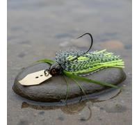 kowaku Esca da Pesca Artificiale Jig Vibrazione Gonna Silicone Testa Realistica Occhi 3D Struttura Anti-incrocio Azione Dinamica Adatta a Pesca Competitiva, Nero Giallo, 14G