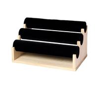 kowaku Espositore per braccialetti a 3 livelli, espositore per braccialetti, porta braccialetti per, Nero