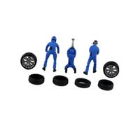 kowaku Figura di Persone in Scala 1/64, Modello di Persone minuscole, Modello di Artigianato, di Auto da Strada, di Meccanico per Micro paesaggi, Accessori, Blu