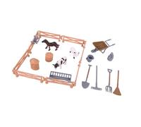 kowaku Figure di Animali da Fattoria, modellini, Scene, Decorazioni, Micro paesaggi, Giocattoli per Adulti, 22 Pezzi Non Veicolo