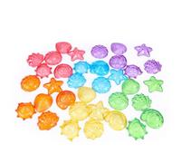 kowaku Gioco Didattico per Bambini Set Marino Giocattolo Sensoriale con Conchiglia Marine Pezzi Translucidi Facili da Afferrare per Ordinamento Esplorazione