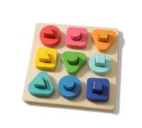kowaku Gioco Incastro con Forme in Legno Puzzle Geometrico Facile da Afferrare Puzzle Incastro con Forme per Genitori, Scuola Dell'infanzia