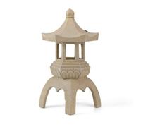 kowaku Lanterna Solare Pagoda da Esterno Lanterna da Giardino Lampada Decorativa Illuminazione Solare Scultura da Ossido di Magnesio Aspetto Intagliato , Marmoreo