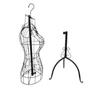 kowaku Manichino da donna, espositore per abiti, busto, corpo, manichino per sarto, Nero