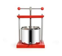 kowaku Manuale Vino Torchio Frutta Spremipomace Pressa Formaggio Estrattore Succhi con Meccanismo a Vite E Doppie Impugnature Corpo in Acciaio Inox, 6L