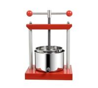 kowaku Manuale Vino Torchio Frutta Spremipomace Pressa Formaggio Estrattore Succhi con Meccanismo a Vite E Doppie Impugnature Corpo in Acciaio Inox, 2L
