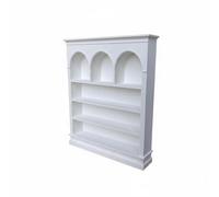 kowaku Mensola per Casa delle Bambole Scaffale Miniatura Libreria con Archi Accessorio per Diorama Modellismo Struttura Stabile Design Ispirazione Romana, Bianco