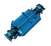 kowaku Model Telaio Auto RC in Metallo per 1/14 Kit Modifica Chassis Differenziali Componenti Lavorati CNC con Piastre Braccio Rinforzate E Carter Gemelli, Blu