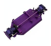 kowaku Model Telaio Auto RC in Metallo per 1/14 Kit Modifica Chassis Differenziali Componenti Lavorati CNC con Piastre Braccio Rinforzate E Carter Gemelli, Viola