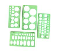 kowaku Modelli di disegni geometrici Righello geometrico Righelli da disegno versatili per progettisti di competenze di rete di matematica ingegneristica, 4 Pezzi