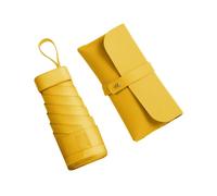 kowaku Ombrello da viaggio Mini ombrello Rain ombrello Protezione solare Protezione leggera a prova di pioggia per le attività all'aperto che cammina, Giallo