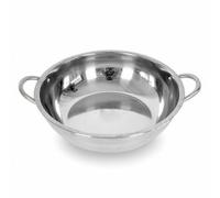 kowaku Pentola a Doppio Scomparto Pentola per Zuppa Padella per Pentola per Shabu Marmitta Divider Solida Inox Doppio Sapore Senza Contatto Facile da Lavare, 30CM, Single Flavor