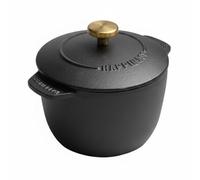 kowaku Pentola in Ghisa Pentola per Casseruola Coperchio Mini Braiser Compatta Facile da Maneggiare per Cottura E Sapori Sviluppati Adatta a Porridge Zuppa E Ricette a una Pentola, 16CM