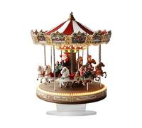 kowaku Piatto Decorativo Natalizio a Forma di Giostra 2D con Supporto, Ideale per Anniversari, O per