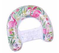 kowaku Poltrona Gonfiabile da Piscina Ergonomico Poltrona a Forma di U Portabicchieri Resistente Isola Relax per ulti, Fire Flamingo, 95X85cm