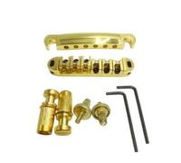 kowaku Ponte Roller in Lega di Zinco | Perni di Posizionamento Regolabili, Ponte a Rulli per Chitarra Elettrica, Corpo in Metallo Scanalato, Liutai, Oro