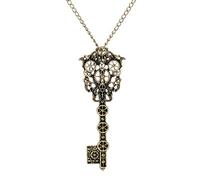 kowaku Portachiavi retrò Unisex Steampunk con Ciondolo, Catena di Gioielli Gotici