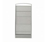 kowaku Portariviste in Rete Portadocumenti Organizzatore Espositore Supporto Verticale Multilivello Autoportante Base Solida Rete Perforata Adatto per Reception Sala d'Attesa, Argento