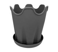 kowaku Portavaso Portatile per Fiori E Piante con Base, Include Drenaggio per Soggiorno E Cortile, Grigio