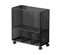 kowaku Rastrelliera Palestra Domestica Porta Tappetino Porta Manubri Organizzatore Attrezzatura Supporto Pesi in Ruote Adatto per Casa E Pales, Nero
