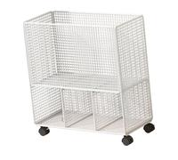 kowaku Rastrelliera Palestra Domestica Porta Tappetino Porta Manubri Organizzatore Attrezzatura Supporto Pesi in Ruote Adatto per Casa E Pales, Bianco