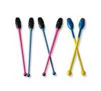 kowaku Ritmica con Impugnatura Sagomata Resistente Bastone Ginnico in Gomma Professionale Bastoncino da Ginnastica Ritmica per Routine di Coreografia, 35CM