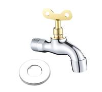 kowaku Rubinetto con Serratura Presa D'Acqua per Giardino Rubinetto Da Esterno Monoforo Antifurto per Controllo Accesso Acqua Adatto per Irrigazione Lavaggi, 4 Punti 9.5x9.2x2 Cm