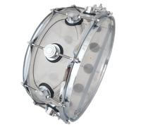kowaku Rullante Acrilico Tamburo Percussione Cassa Battente Cerchio Metallico con Testa Trasparente Tono Luminoso Tenuta, Trasparente, Tamburo In Acrilico Trasparente 14 5.5